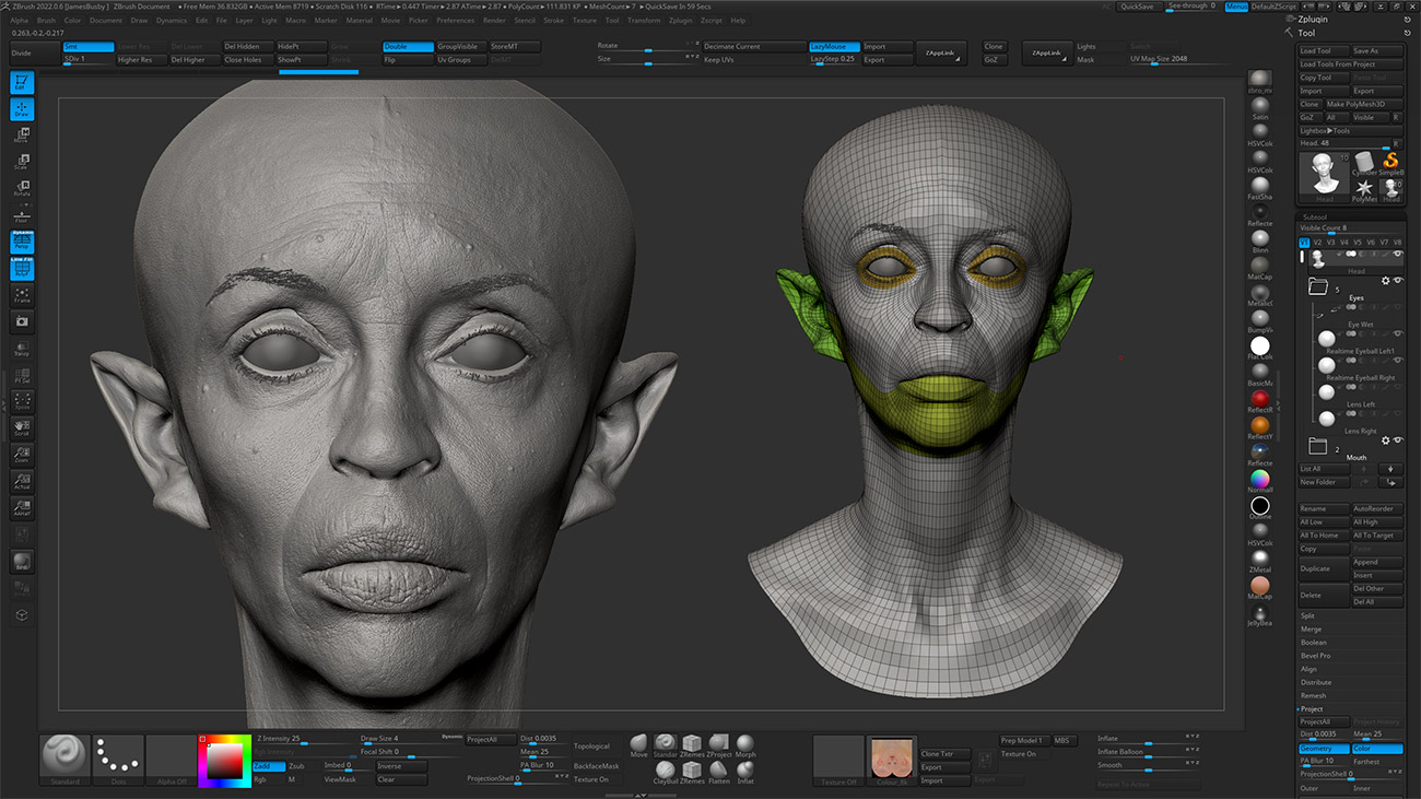 Download our Zbrush elf model female 3d sculpt